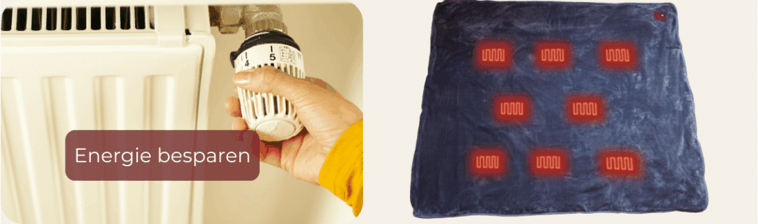 Saving energy with the heater lower.
