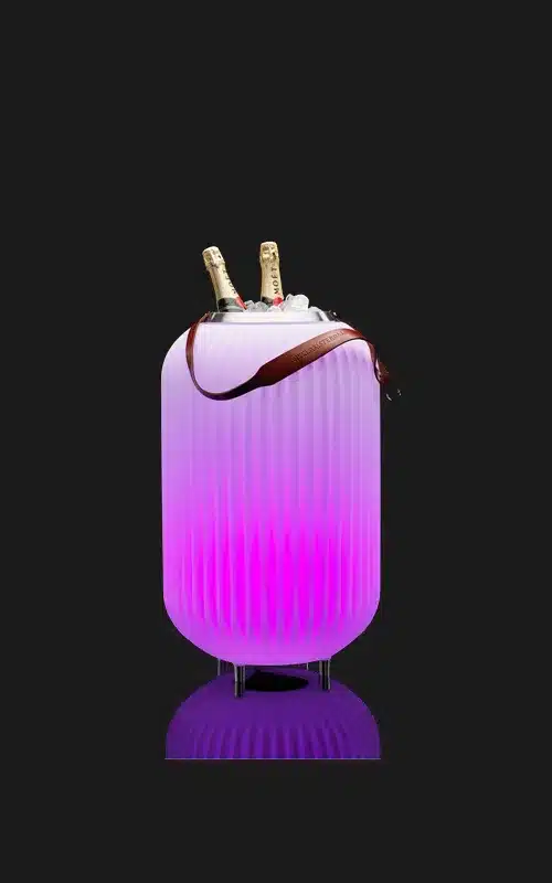 Champagne Koeler Draadloze Speaker Multicolor Led Verlichting Nikki Amsterdam Lampion