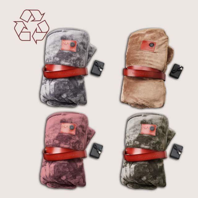 kabellose-wärmende-decken-infrarot-innen-heizdecke-nikki-amsterdam-das-plaid-grün-grau-taupe-alt-pink-refurbished-heating-products-