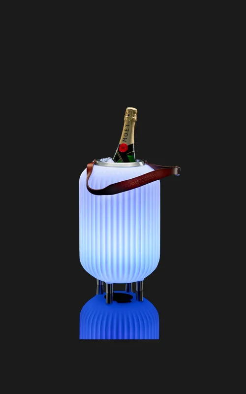 Der Lampion Weinkühler Bluetooth-Lautsprecher Nikki Amsterdam mehrfarbig Aluminium Füße Größe