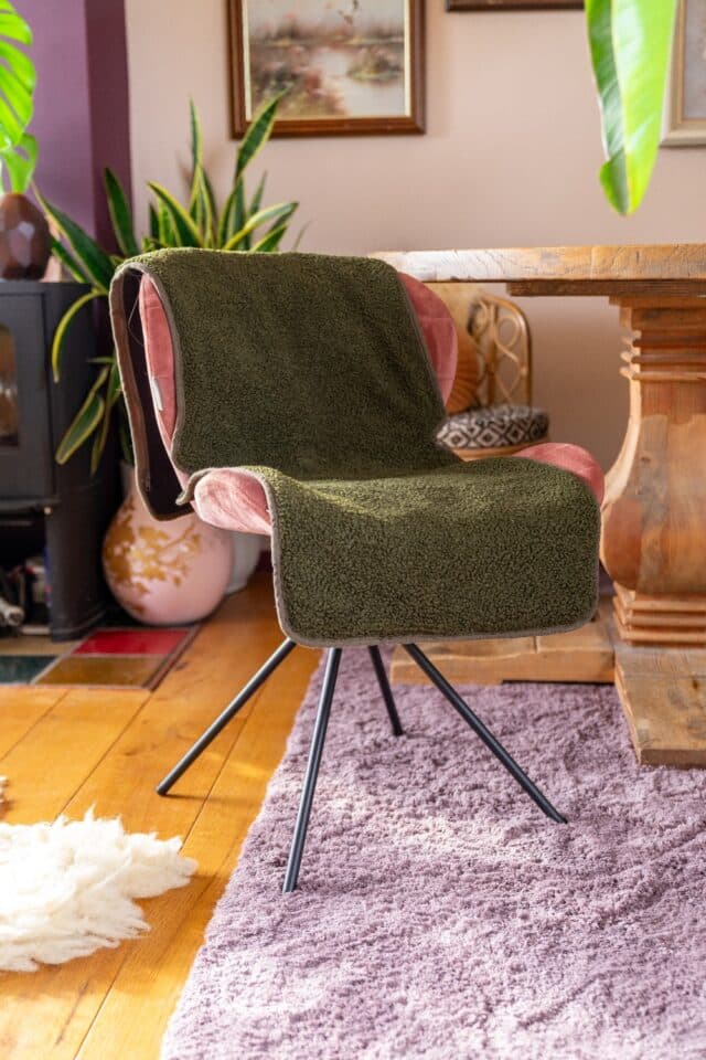 Chaise chauffante sans fil à infrarouge verte