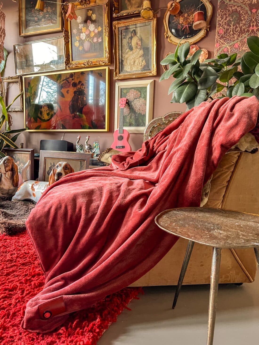 draadloze infrarood deken met luxe uitstraling in gezellig interieur