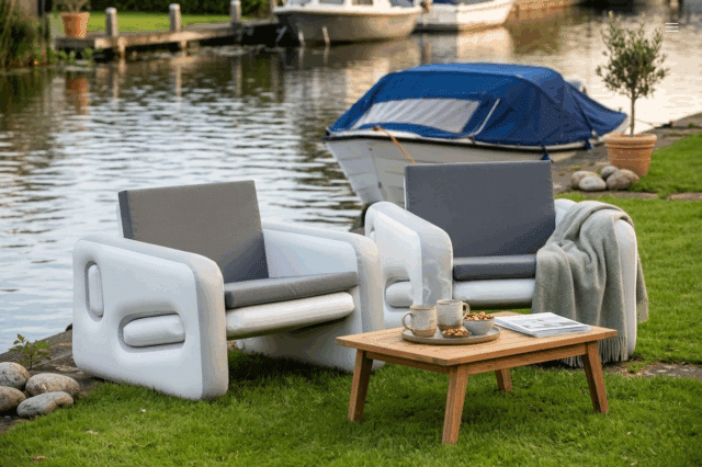 chaises de jardin gonflables en matériau supboard robuste